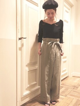 「A part by（アパートバイ）のアイテム（ハンチング/ベレー帽）」を使った、hikariさん（レディース・153cm）の春コーディネート