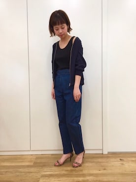 「アパートバイローリーズ」｜「アイテム（ブルゾン）」を使った、hikariさん（レディース・153cm）の春コーディネート
