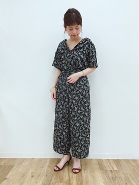 「アパートバイローリーズ」｜「アイテム（オールインワン・サロペット）」を使った、hikariさん（レディース・153cm）の夏コーディネート