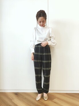 「A part by（アパートバイ）のハートラウンドパンプス 776987（パンプス）」を使った、hikariさん（レディース・153cm）の秋コーディネート