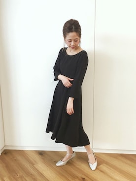 「A part by（アパートバイ）のハートラウンドパンプス 776987（パンプス）」を使った、hikariさん（レディース・153cm）の秋コーディネート
