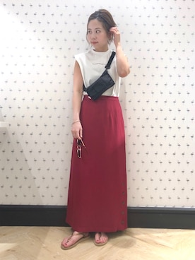 「havaianas（ハワイアナス）のアイテム（ビーチサンダル）」を使った、hikariさん（レディース・153cm）の春コーディネート