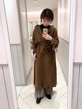 「アパートバイローリーズ」｜「アイテム（その他アウター）」を使った、hikariさん（レディース・153cm）の秋コーディネート