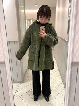 「アパートバイローリーズ」｜「アイテム（その他アウター）」を使った、hikariさん（レディース・153cm）の冬コーディネート
