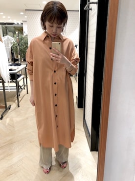 「アイテム（シャツワンピース）」を使った、hikariさん（レディース・153cm・20代）の春コーディネート