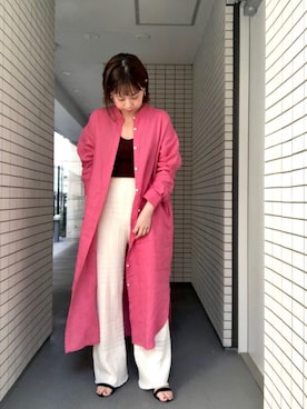 「A part by（アパートバイ）のアイテム（シャツワンピース）」を使った、hikariさん（レディース・153cm）の春コーディネート