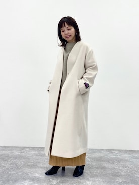 「アパートバイローリーズ」｜「アイテム（その他アウター）」を使った、hikariさん（レディース・153cm）の秋コーディネート