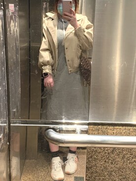 「NOのアイテム（ジャケット/アウター）」を使った、karin さん（レディース・157cm）の冬コーディネート