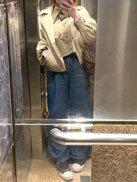 「NOのアイテム（ジャケット/アウター）」を使った、karin さん（レディース・157cm）の冬コーディネート