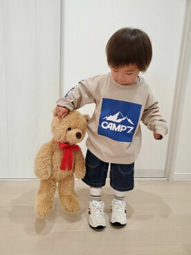 「CAMP7」｜「アイテム（その他）」を使った、r-kunさん（キッズ・80cm）の春コーディネート