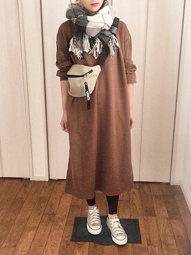 くつまるさん（レディース・161cm）の秋コーディネート