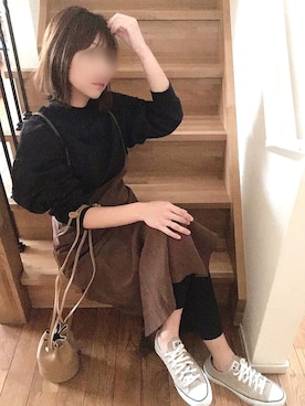 「ISOOK（アイスー）のアイテム（ワンピース）」を使った、くつまるさん（レディース・162cm）の冬コーディネート