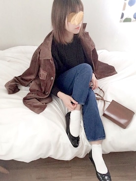 「clear（クリア）のアイテム（その他アウター）」を使った、くつまるさん（レディース・161cm）の冬コーディネート