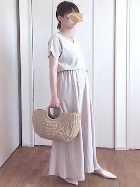 くつまるさん（レディース・161cm）の夏コーディネート