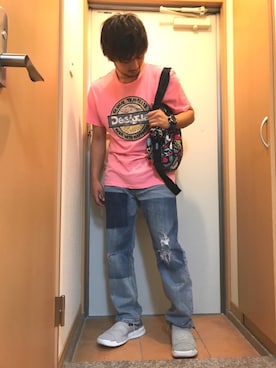 「Desigual（デシグアル）のアイテム（バッグ）」を使った、coney11さん（メンズ・170cm）の夏コーディネート