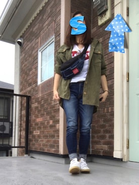 「Manhattan Portage」｜「アイテム（シャツ/ブラウス）」を使った、Sатоко⋆*さん（レディース・156cm）の秋コーディネート