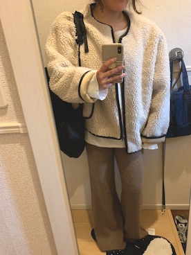 「アイテム（ブルゾン）」を使った、Sатоко⋆*さん（レディース・156cm・30代）の冬コーディネート