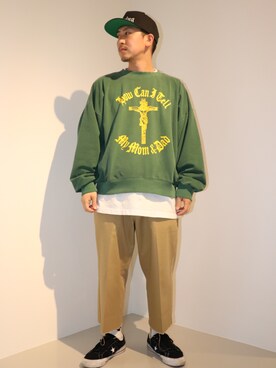 「CONS SBのアイテム」を使った、LHP福岡店 staffさん（メンズ・165cm）の春コーディネート