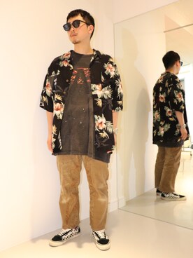 「LONELY/論理（ロンリー）のアイテム（トップス）」を使った、LHP福岡店 staffさん（メンズ・165cm）の春コーディネート