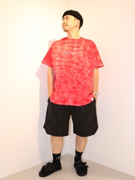 「BlackEyePatch（ブラックアイパッチ）のアイテム（パンツ）」を使った、LHP福岡店 staffさん（メンズ・165cm）の夏コーディネート