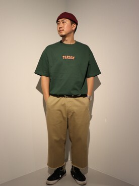 「RIPNDIP（リップンディップ）のアイテム」を使った、LHP福岡店 staffさん（メンズ・165cm）の夏コーディネート