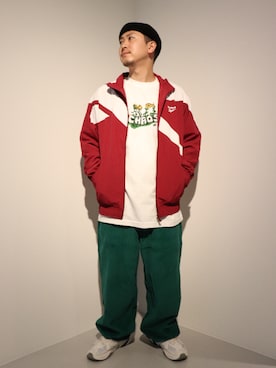 「Reebok（リーボック）のアイテム（ジャージ）」を使った、LHP福岡店 staffさん（メンズ・165cm）の秋コーディネート