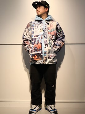 「NEWERA」｜「アイテム（ブルゾン）」を使った、LHP福岡店 staffさん（メンズ・165cm）の冬コーディネート