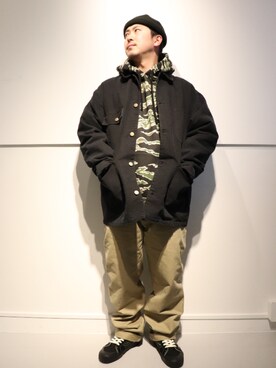 「LONELY/論理（ロンリー）のアイテム（トップス）」を使った、LHP福岡店 staffさん（メンズ・165cm）の冬コーディネート
