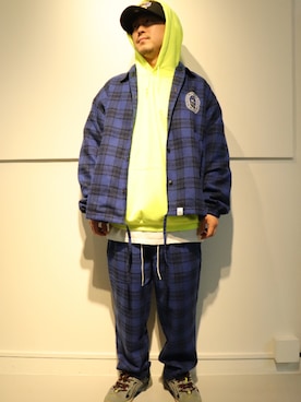 「LONELY/論理（ロンリー）のアイテム（トップス）」を使った、LHP福岡店 staffさん（メンズ・165cm）の春コーディネート