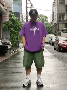 「TENBOX（テンボックス）のアイテム（トップス）」を使った、LHP福岡店 staffさん（メンズ・165cm）の夏コーディネート