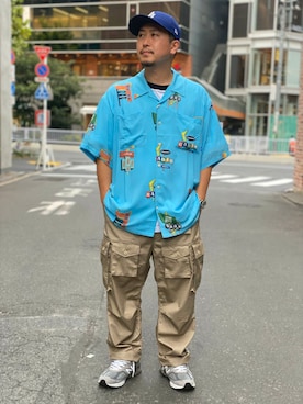 「Liberaiders（リベレイダース）のアイテム」を使った、LHP福岡店 staffさん（メンズ・165cm）の夏コーディネート