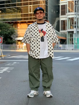 「TENBOX（テンボックス）のアイテム（トップス）」を使った、LHP福岡店 staffさん（メンズ・165cm）の夏コーディネート