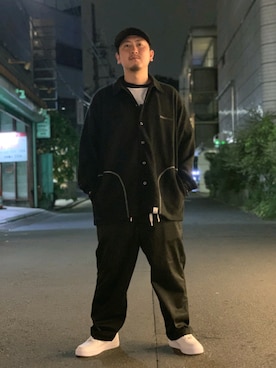 「MAGIC STICK（マジックスティック）のアイテム（帽子）」を使った、LHP福岡店 staffさん（メンズ・165cm）の夏コーディネート