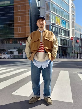 「Levi's RED（リーバイスレッド）のアイテム」を使った、LHP福岡店 staffさん（メンズ・165cm）の冬コーディネート
