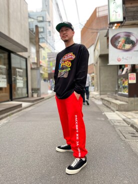「L.H.P（エルエイチピー）のアイテム（シューズ）」を使った、LHP福岡店 staffさん（メンズ・165cm）の春コーディネート