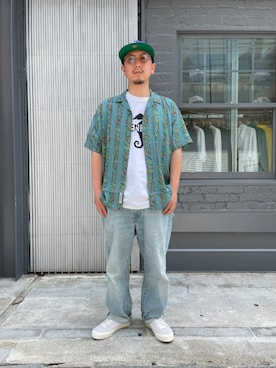 「Carhartt WIP（カーハートダブリューアイピー）のアイテム（トップス）」を使った、LHP福岡店 staffさん（メンズ・165cm）の春コーディネート
