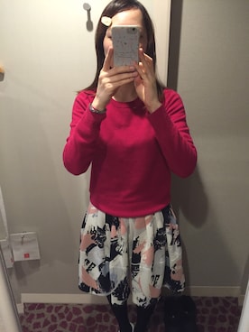 「ユニクロニット」｜らんちゃん♪さん（レディース・160cm）の冬コーディネート