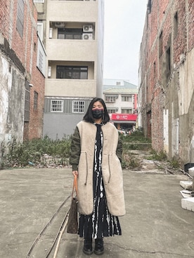 「Taiwan」｜「アイテム（その他アウター）」を使った、魚小姐さん（レディース・156cm）の春コーディネート