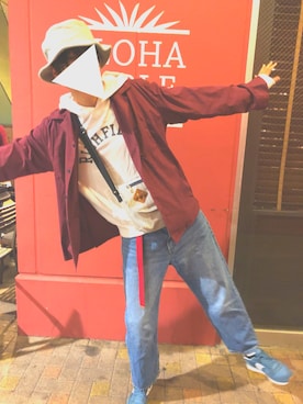 「しまむら（シマムラ）のアイテム（バッグ）」を使った、MTMTさん（メンズ・183cm）の春コーディネート