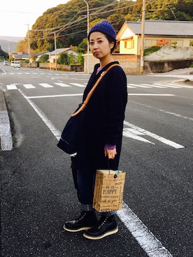 「HERITAGE LEATHER（ヘリテージレザー）のアイテム」を使った、senaさん（レディース・150cm）の秋コーディネート