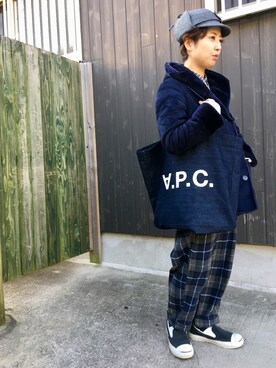 「ジャックパーセル」｜「アイテム（スリッポン）」を使った、senaさん（レディース・150cm）の冬コーディネート