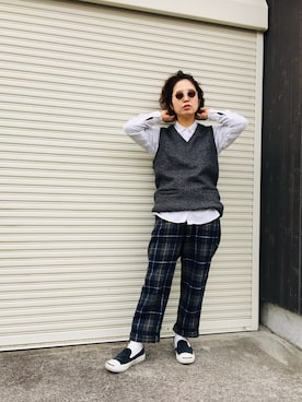 「ジャックパーセル」｜「アイテム（スリッポン）」を使った、senaさん（レディース・150cm）の秋コーディネート