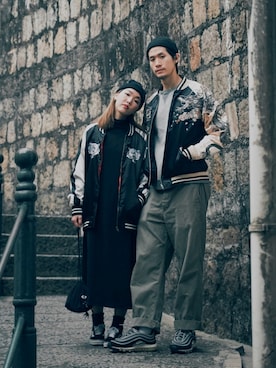 「MONKI（モンキ）のアイテム（バッグ）」を使った、Bernice Sioさん（レディース・162cm）の冬コーディネート