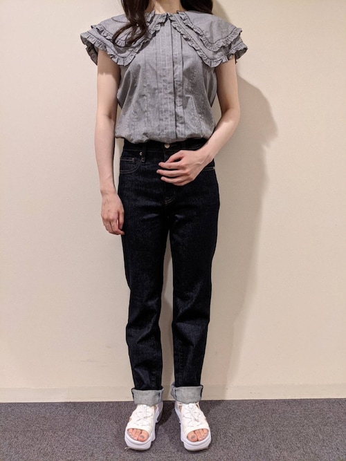 SNIDEL（スナイデル）の「ビッグカラーノースリブラウス（シャツ