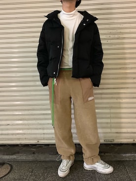 「Lui's（ルイス）のアイテム（ダウンジャケット/コート）」を使った、もさん（メンズ・180cm）の秋コーディネート