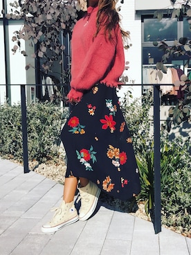 「アイテム（チュニック）」を使った、Risa Konomiさん（レディース・155cm）の冬コーディネート