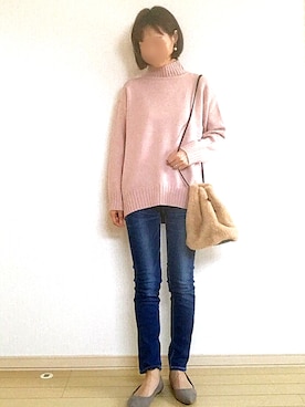 「ハイネックトップス」｜hana☆さん（レディース・155cm）の秋コーディネート