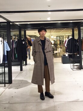 グレンチェックアルスターコートを使ったメンズ人気ファッションコーディネート Wear