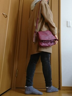 「Honeys（ハニーズ）のアイテム（その他トップス）」を使った、mio_seeさん（レディース・163cm）の冬コーディネート