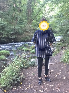 「RAGEBLUE（レイジブルー）の【MADE IN JAPAN】30mmGIロングベルト/768908（ベルト、ホワイト系）」を使った、HIROKIさん（メンズ・175cm）の秋コーディネート